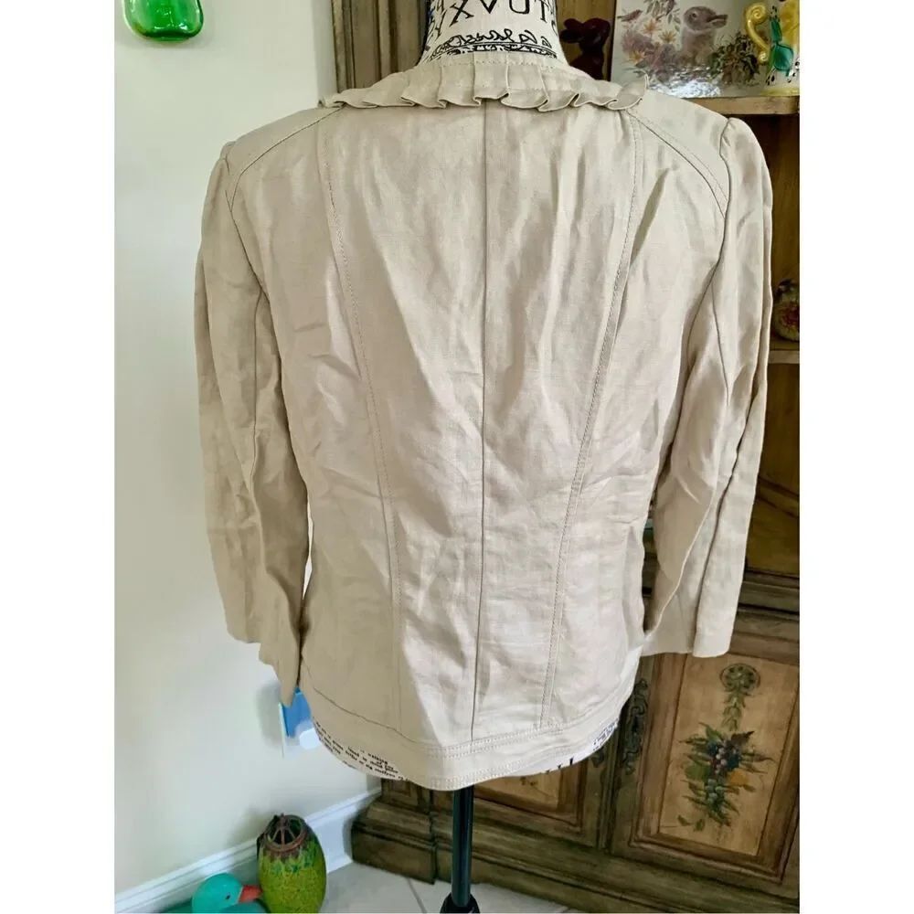 LOFT Tan Linen Jacket - Picture 4 of 7